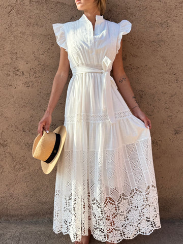 Robe longue dentelle CAPRI