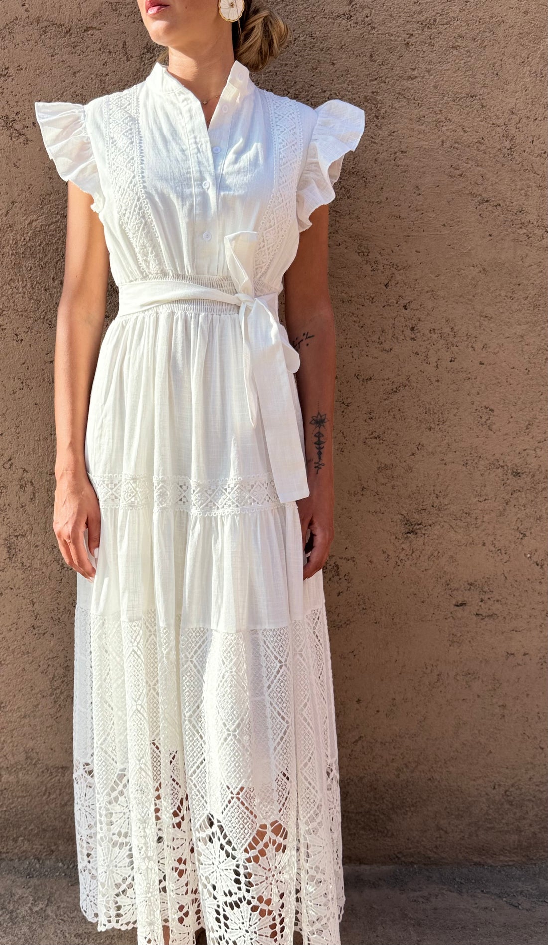 Robe longue dentelle CAPRI